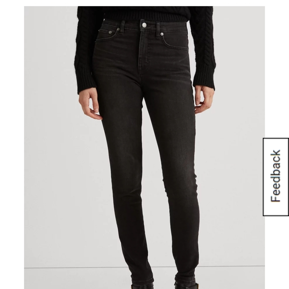 LAUREN Ralph Lauren Women's Black Skinny Jeans